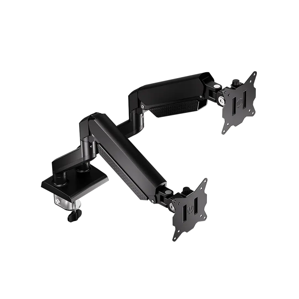 ENDORFY Atlas GS Double Black (до 32") Стойка за 2 монитора с газов амортисьор