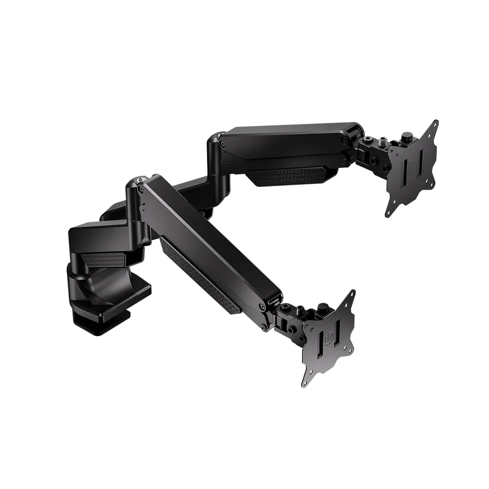 ENDORFY Atlas GS Pro Double Arm Black (до 42") Стойка за 2 монитора с газов амортисьор
