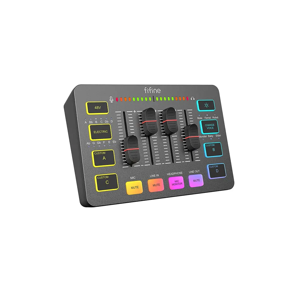 Fifine AmpliGame SC3 RGB Аудио миксер
