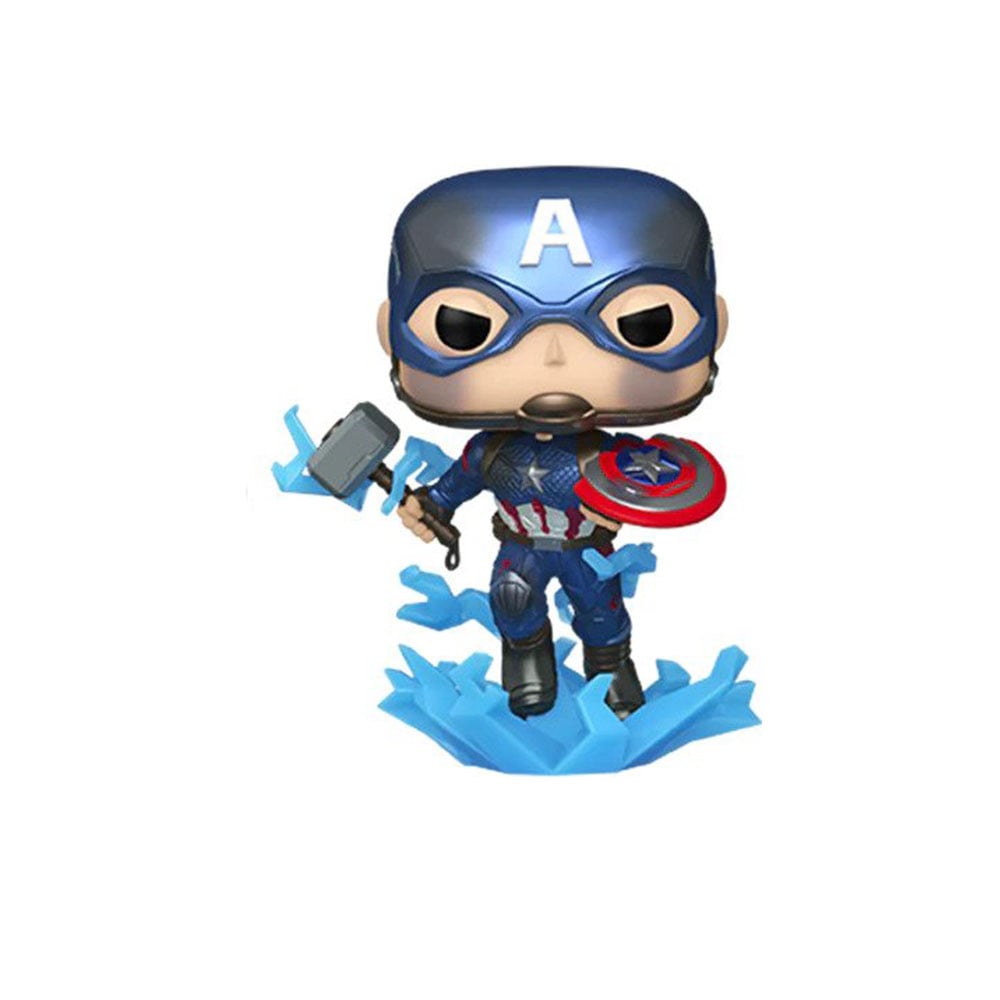 Funko POP! Marvel Avengers End Game S4 Captain America with Hammer (Glows in the Dark) (Metallic) (Special Edition) Фигурка