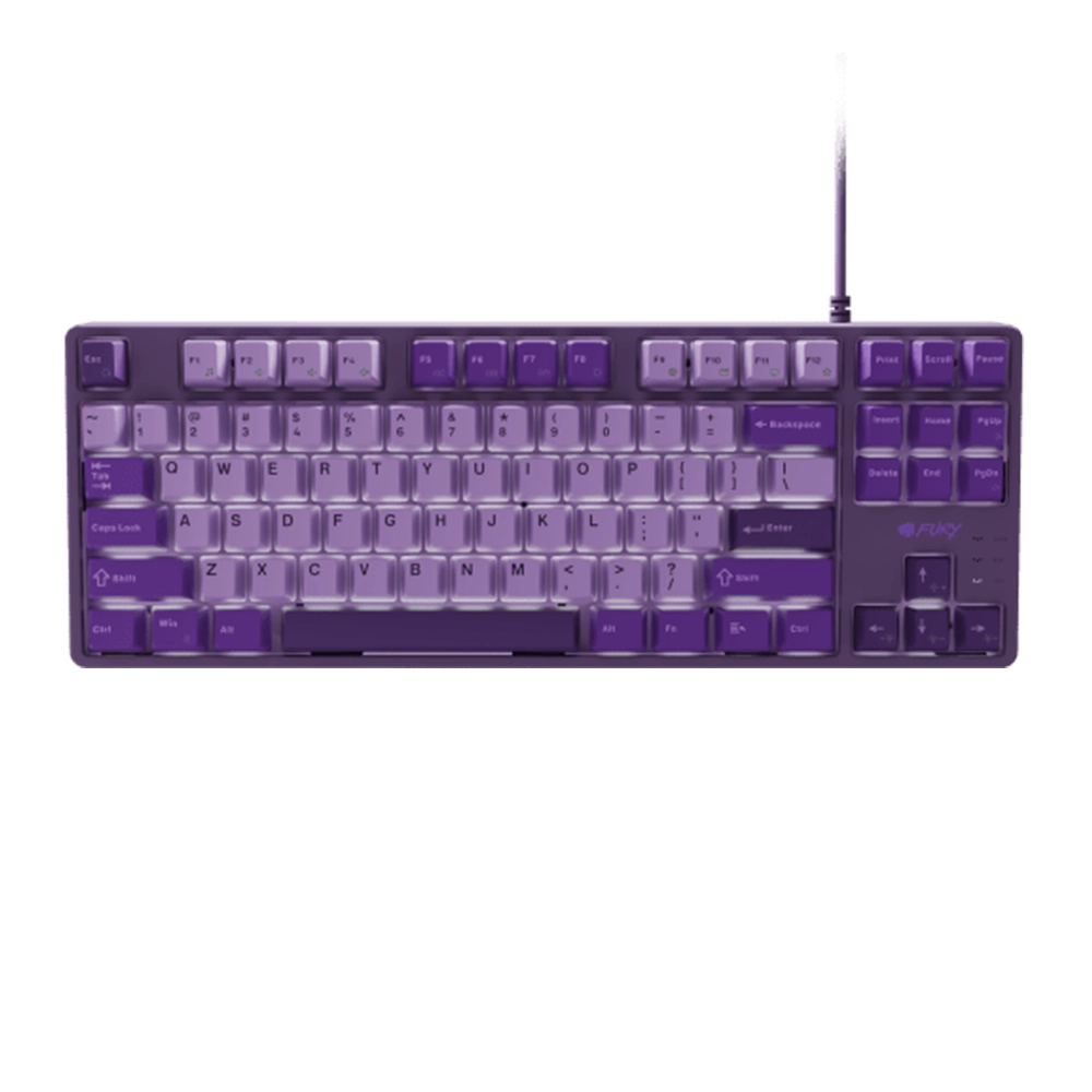 Fury Kanabo K2 TKL Violet Геймърска механична клавиатура с Fury Red суичове