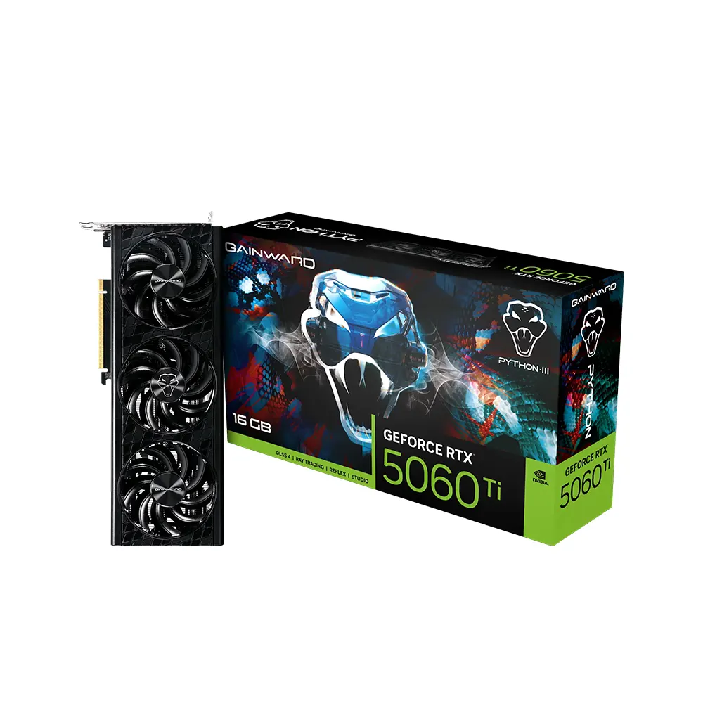 Gainward Python III GeForce RTX 5060 Ti, 16GB GDDR7 Видео карта
