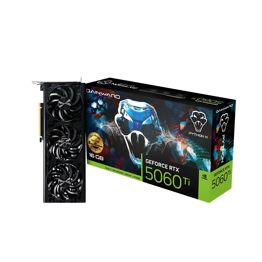 Gainward Python III OC GeForce RTX 5060 Ti, 16GB GDDR7 Видео карта