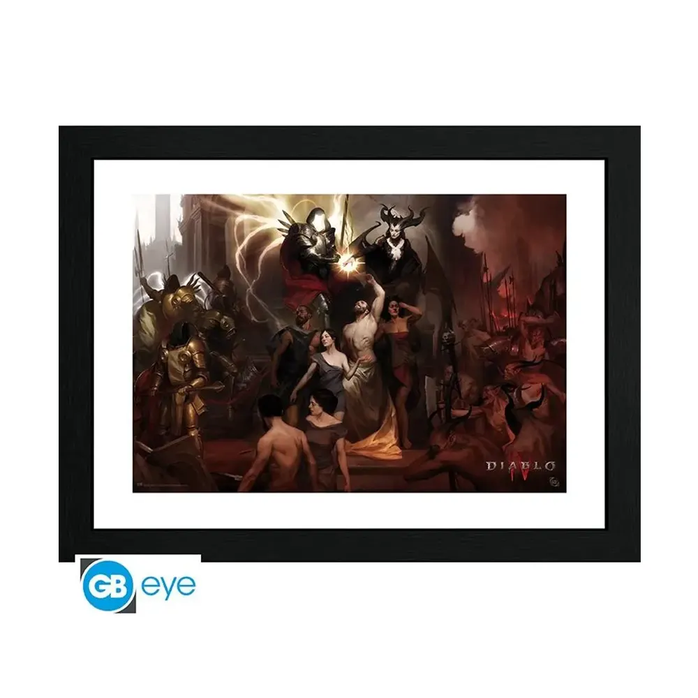 GBeye Diablo IV Nephalems 30 x 40 Постер с рамка