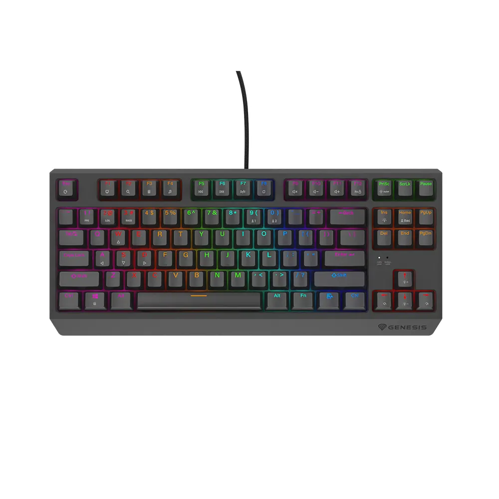 Genesis Thor 230 TKL Lite Hot-Swappable Black Геймърска механична клавиатура с Outemu Red суичове