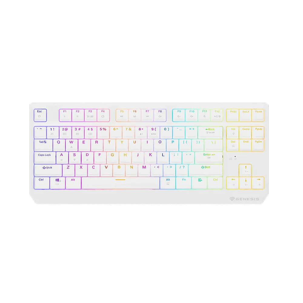 Genesis Thor 230 TKL Wireless Hot-Swappable White Геймърска механична клавиатура с Outemu Red суичове