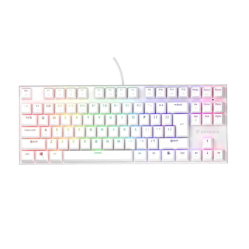 Genesis Thor 303 TKL White Геймърска механична клавиатура с Outemu Peach Silent суичове