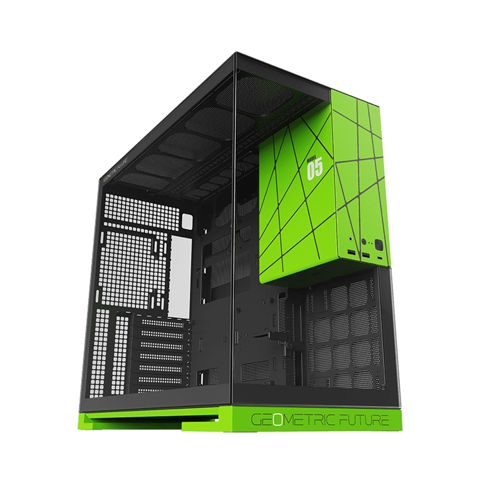 Geometric Future Model 5 Black/Green Nvidia Style Limited Edition Компютърна кутия