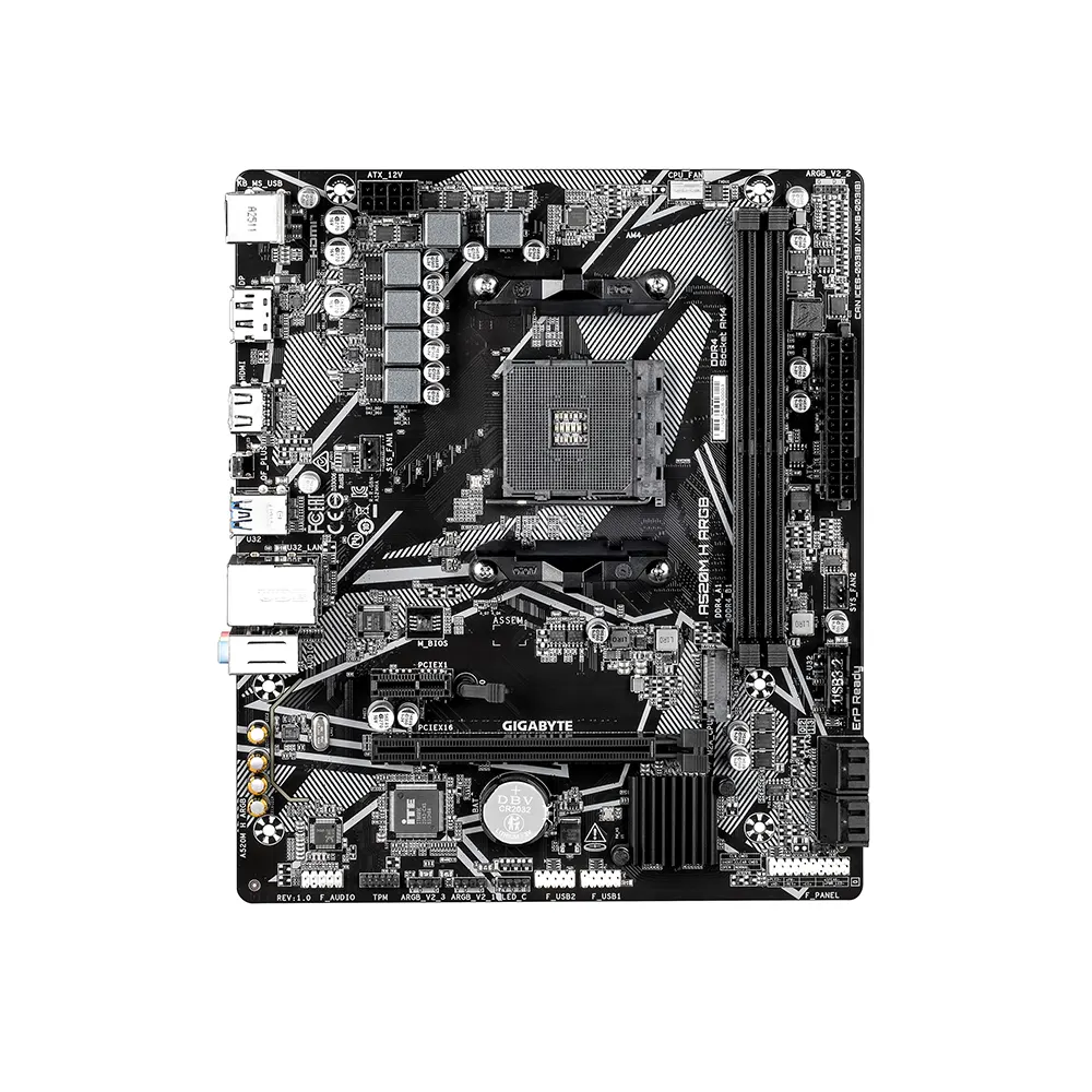 Gigabyte A520M H ARGB, AM4, DDR4, ARGB Дънна платка