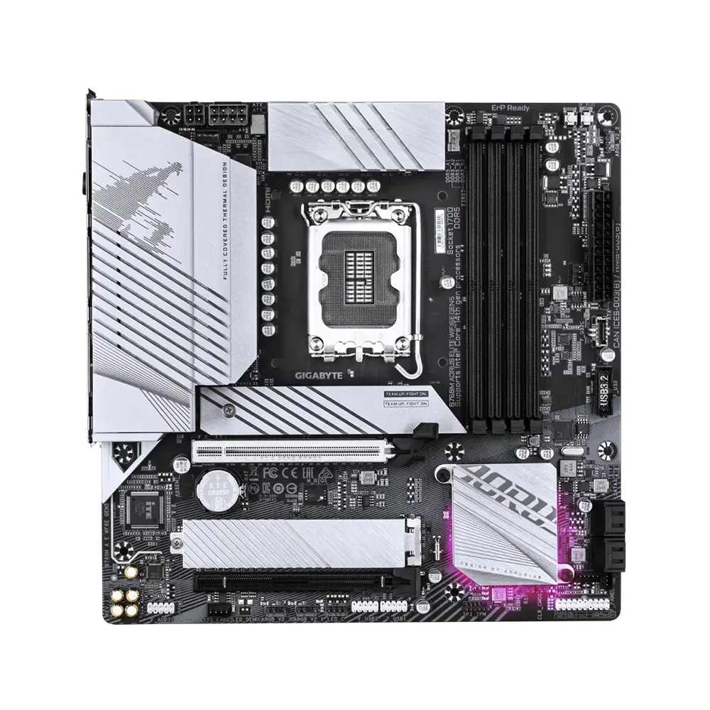 Gigabyte B760M AORUS ELITE WIFI6E GEN5, LGA1700, DDR5, Wi-Fi 6E Дънна платка