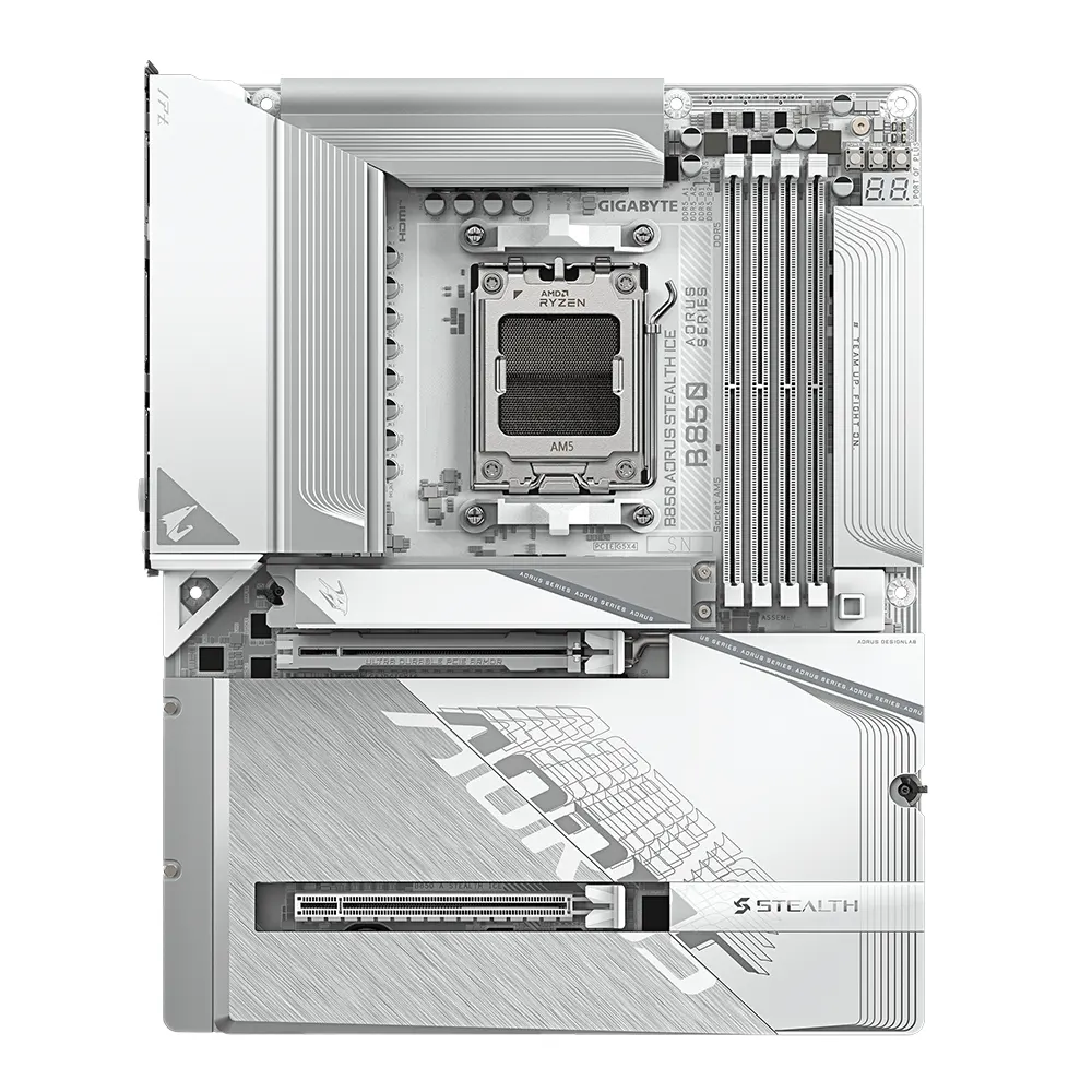 Gigabyte B850 AORUS STEALTH ICE, AM5, DDR5, Wi-Fi 7 Дънна платка