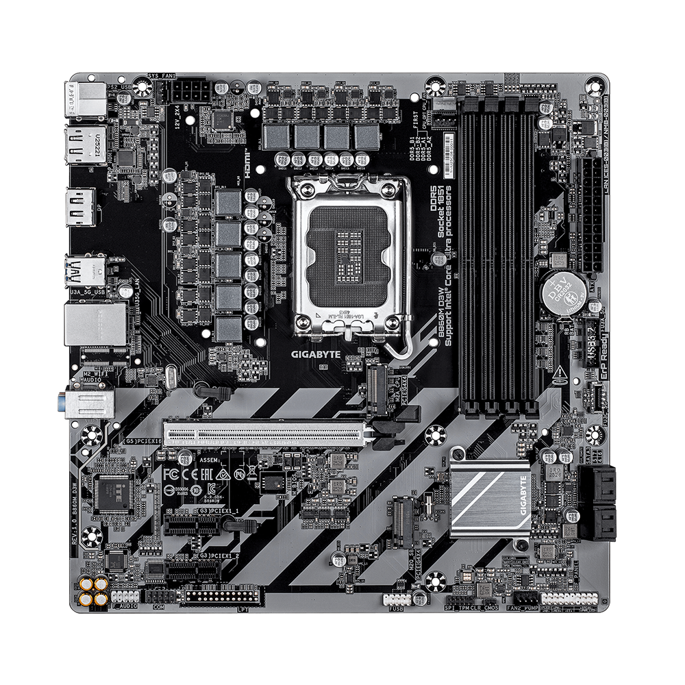 Gigabyte B860M D3W, LGA1851, DDR5, PCIe 5.0 Дънна платка