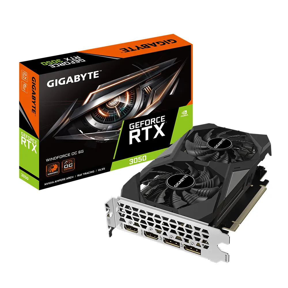 Gigabyte GeForce RTX 3050 WINDFORCE OC Edition 6GB GDDR6 Видео карта