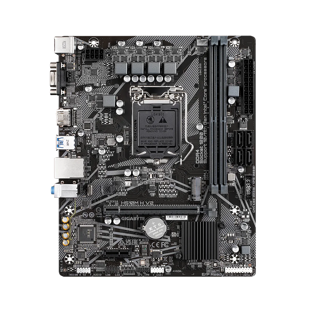 Gigabyte H510M H V2, LGA1200, DDR4 Дънна платка