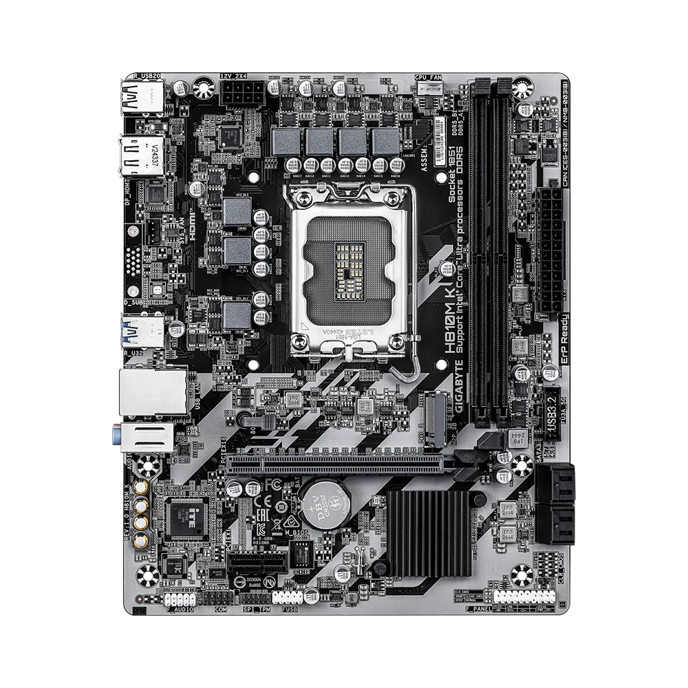 Gigabyte H810M K, LGA1851, DDR5 Дънна платка