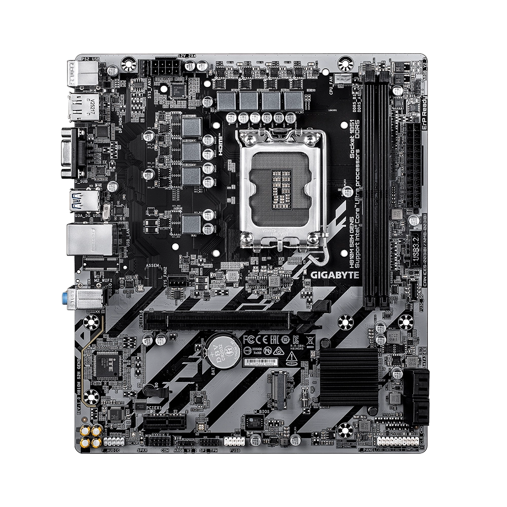 Gigabyte H810M S2H GEN5, LGA1851, DDR5, PCIe 5.0 Дънна платка