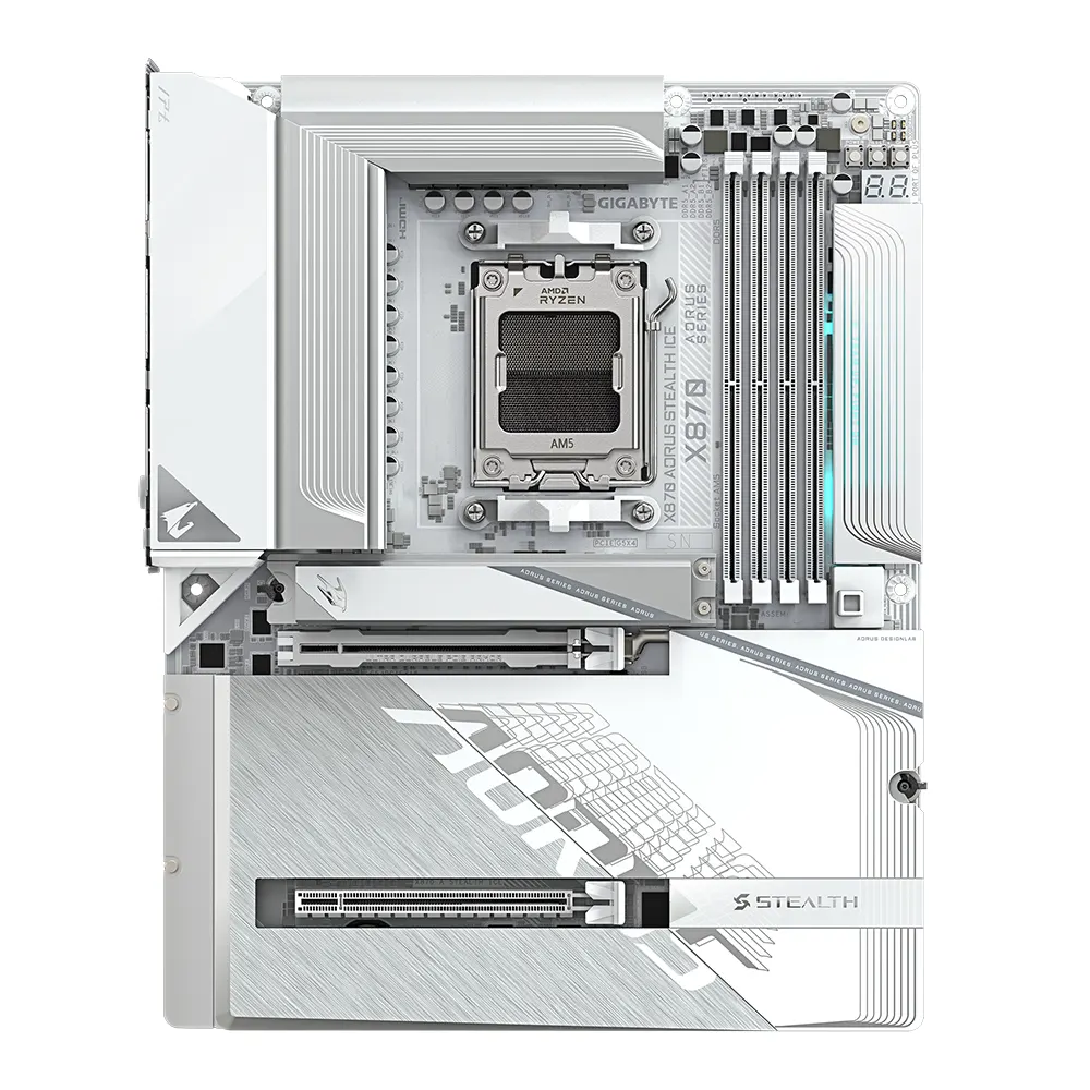 Gigabyte X870 AORUS STEALTH ICE, AM5, DDR5, Wi-Fi 7 Дънна платка