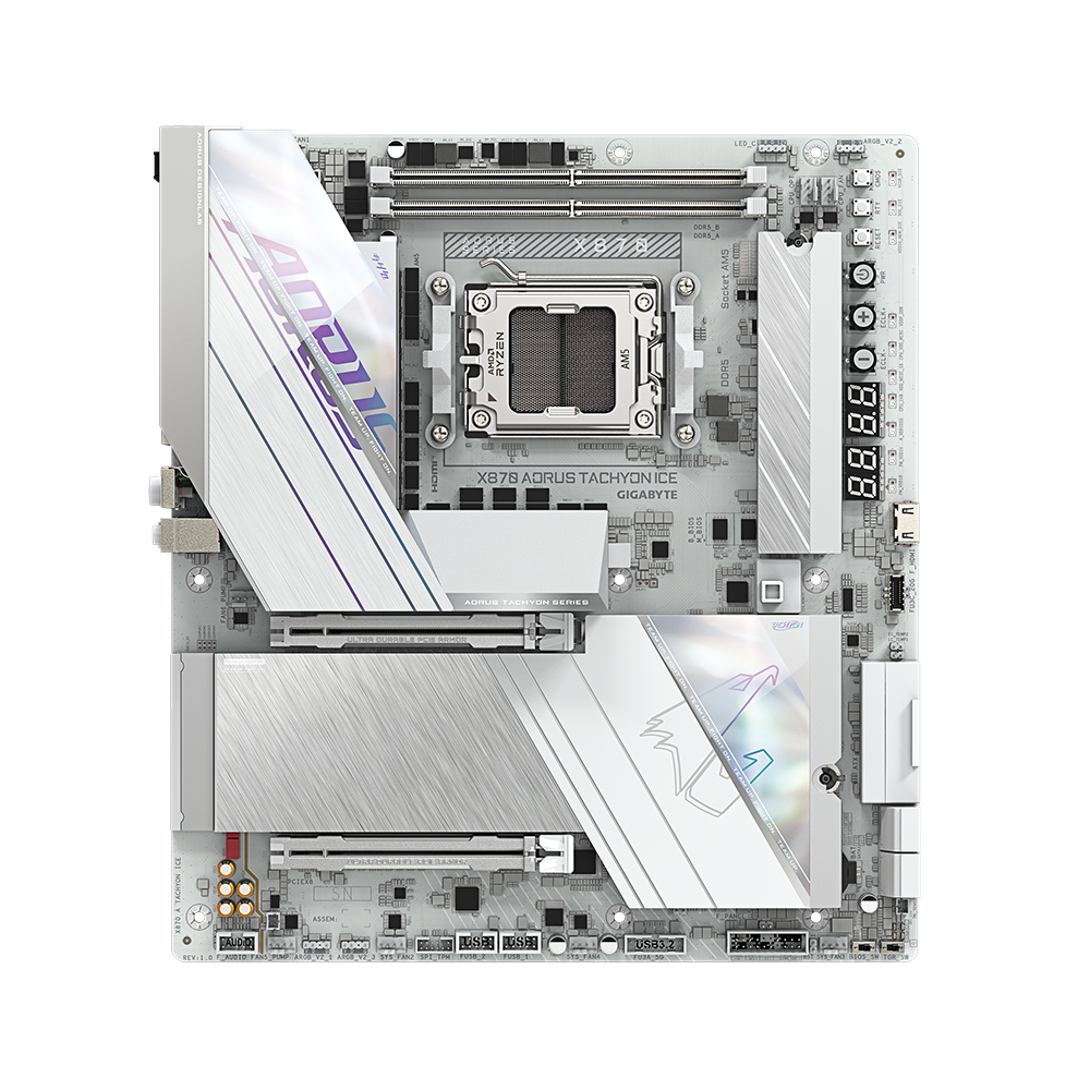 Gigabyte X870 AORUS TACHYON ICE, AM5, DDR5, Wi-Fi 7, 5GbE Дънна платка