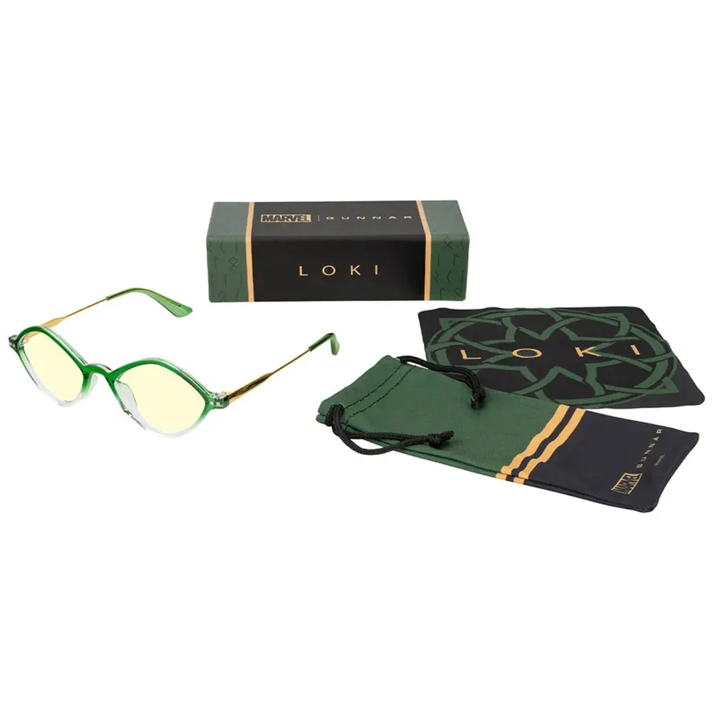GUNNAR Loki Asgard Edition Emerald Gold Amber Геймърски очила комплект