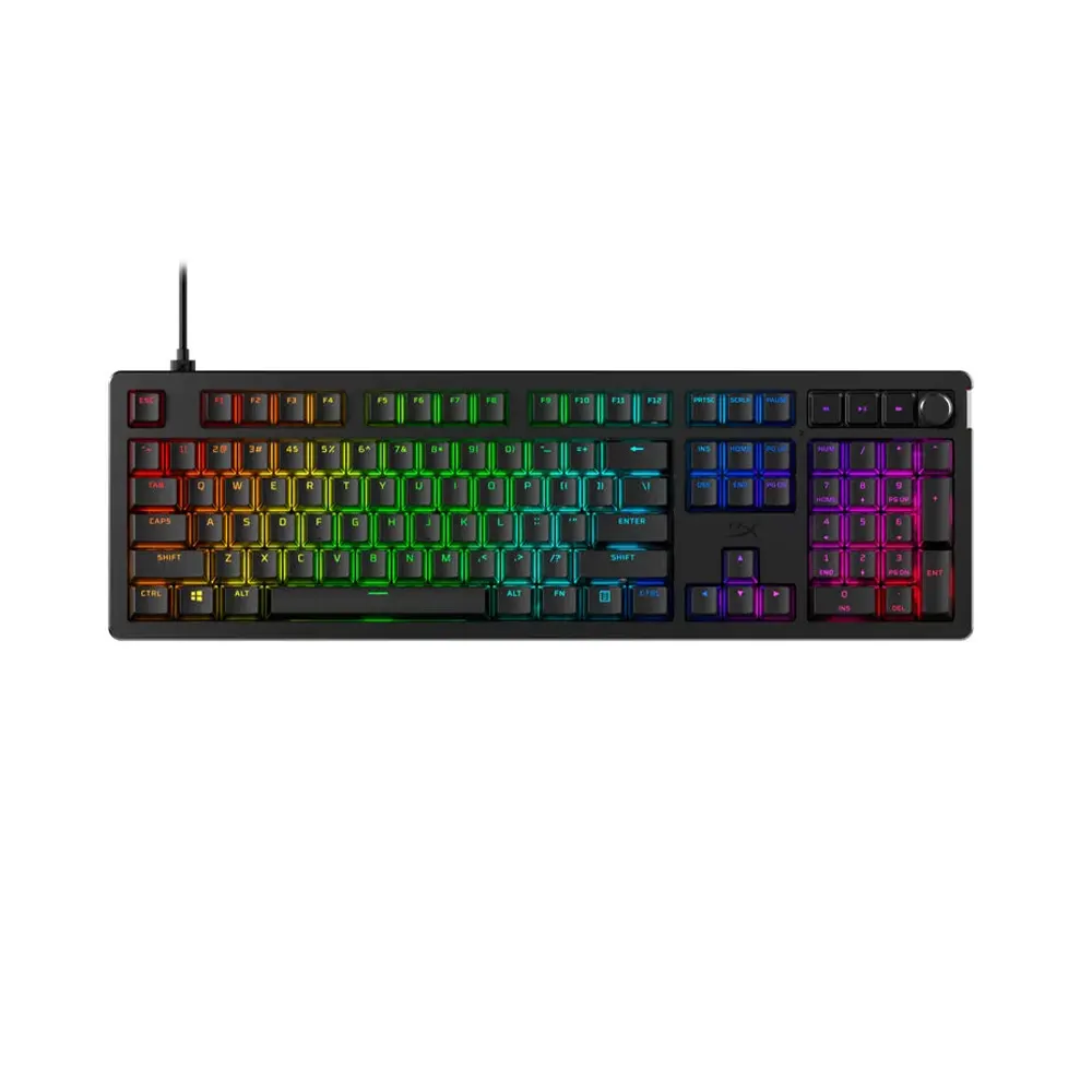 HyperX Alloy Rise Full-Size Hot-Swappable Геймърска механична клавиатура с HyperX Linear Red суичове