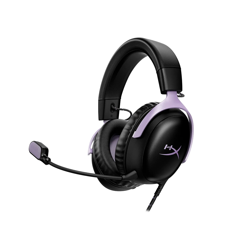 HyperX Cloud III Black/Lavender Геймърски слушалки с микрофон