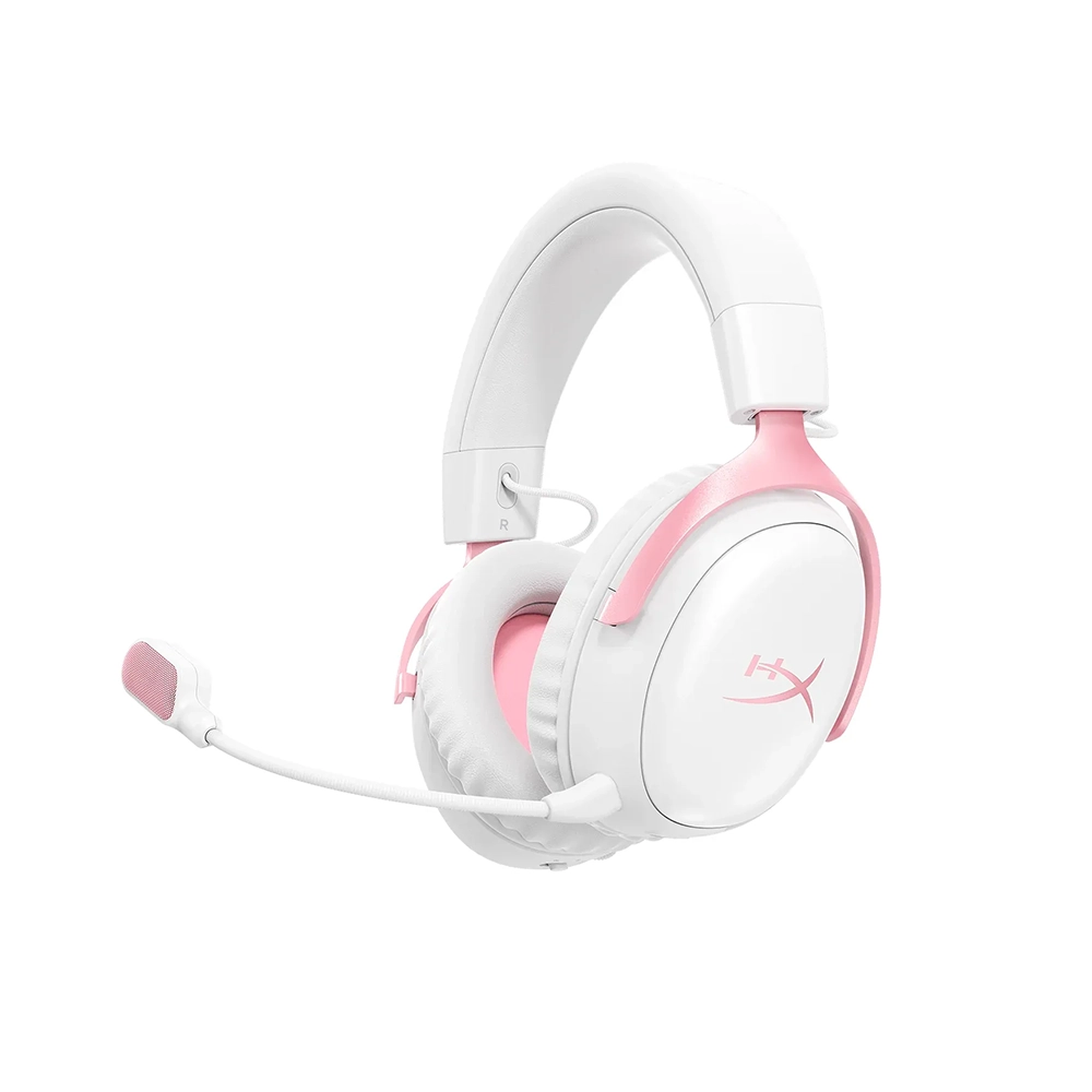 HyperX Cloud III S Wireless White/Pink Геймърски безжични слушалки с микрофон