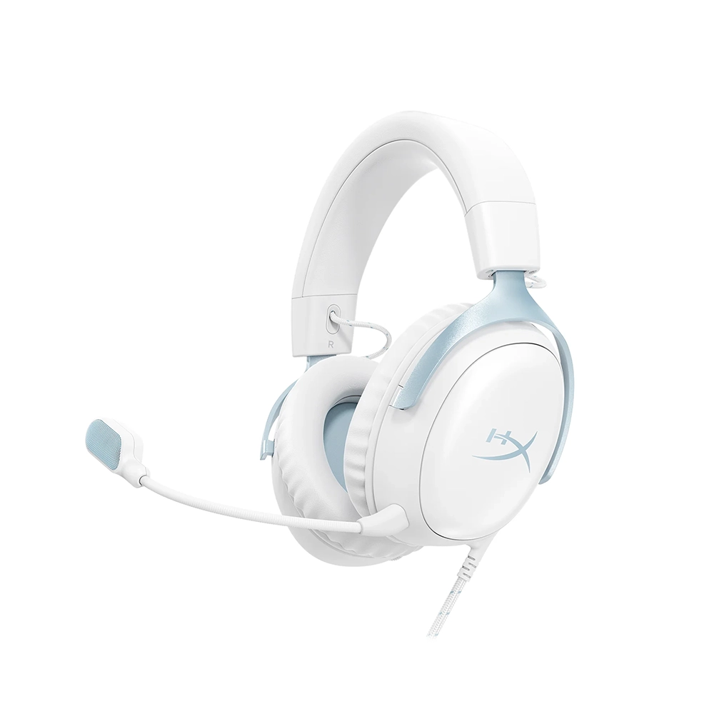 HyperX Cloud III White/Blue Геймърски слушалки с микрофон
