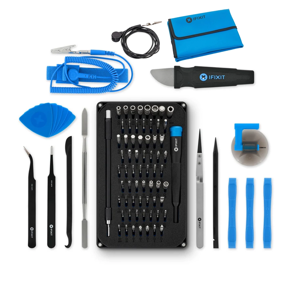 iFixit Pro Tech Toolkit 64 Броя + Антистатичен пад Комплект прецизни битове и отвертка
