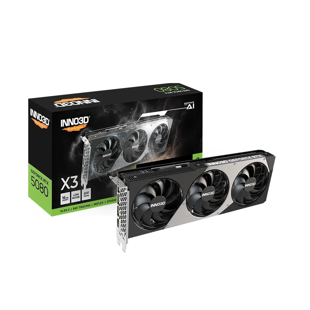 INNO3D GeForce RTX 5080 X3, 16GB GDDR7 Видео карта