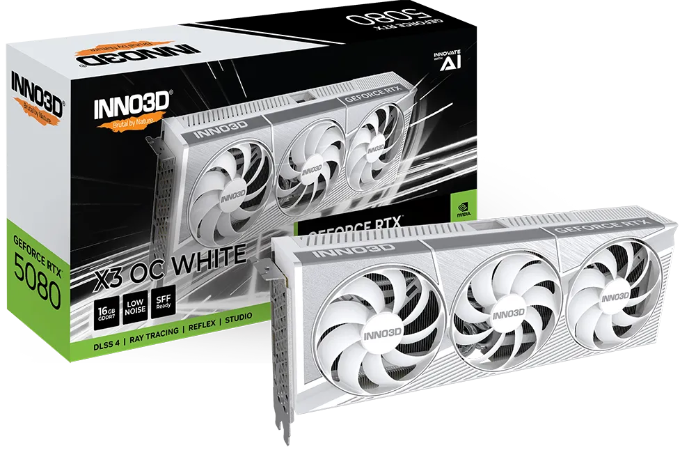 Inno3D GeForce RTX 5080 X3 OC White, 16GB GDDR7 Видео карта