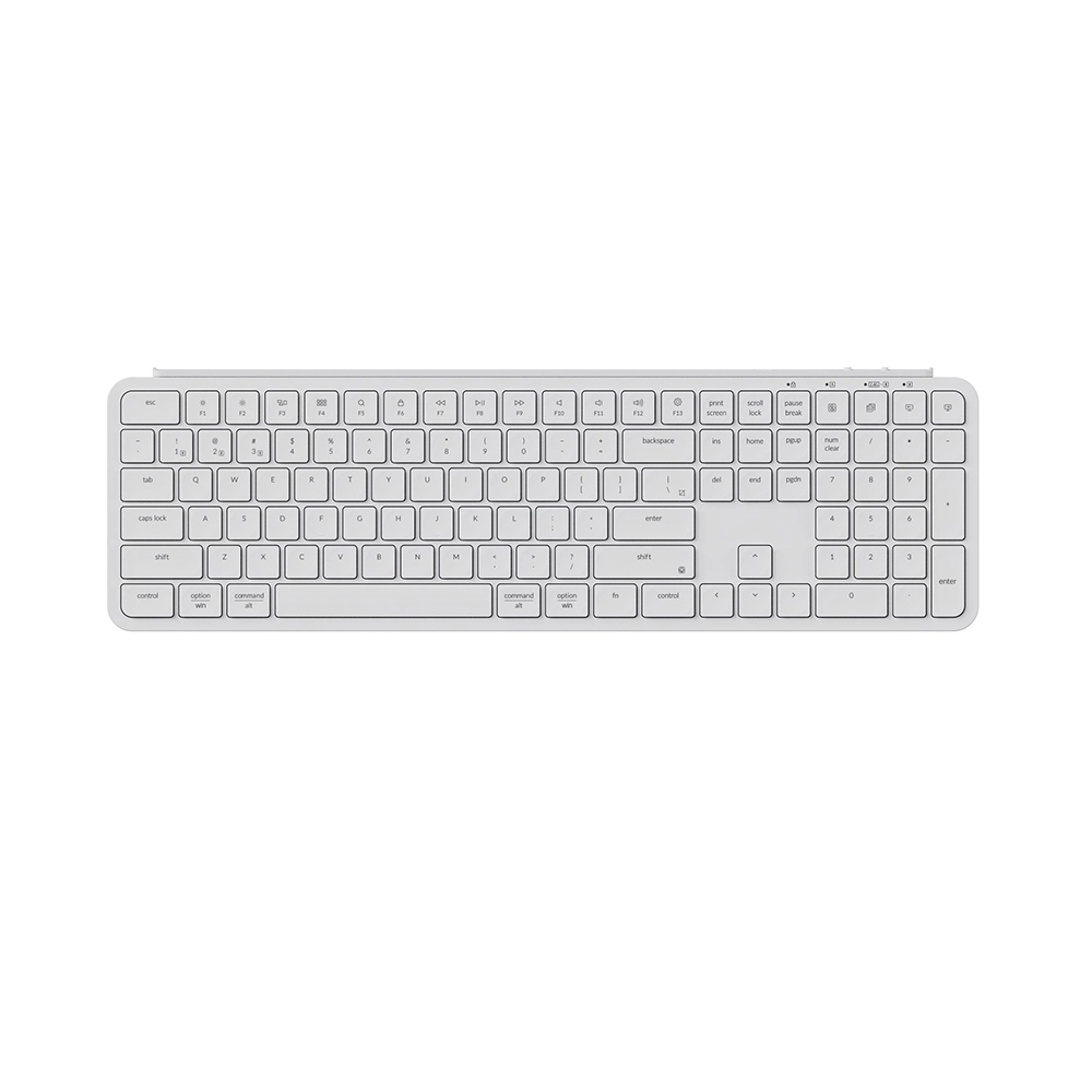 Keychron B6 Pro Ultra-Slim Ivory White Безжична клавиатура с тихи Scissor суичове