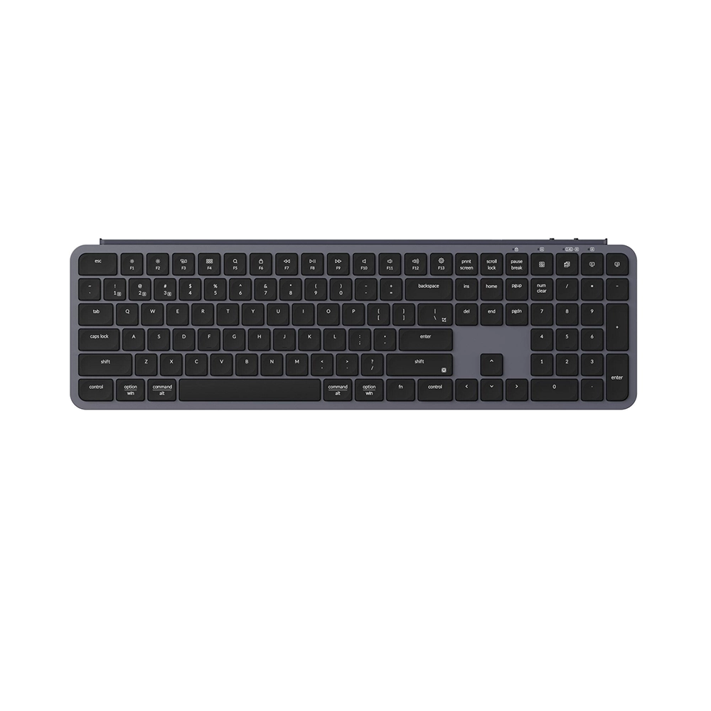 Keychron B6 Pro Ultra-Slim Space Gray Безжична клавиатура с тихи Scissor суичове