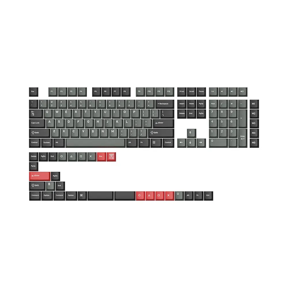 Keychron Cherry Profile Double-Shot PBT Full Set 143 Keycaps Dolch Red Комплект капачки за механични клавиатури