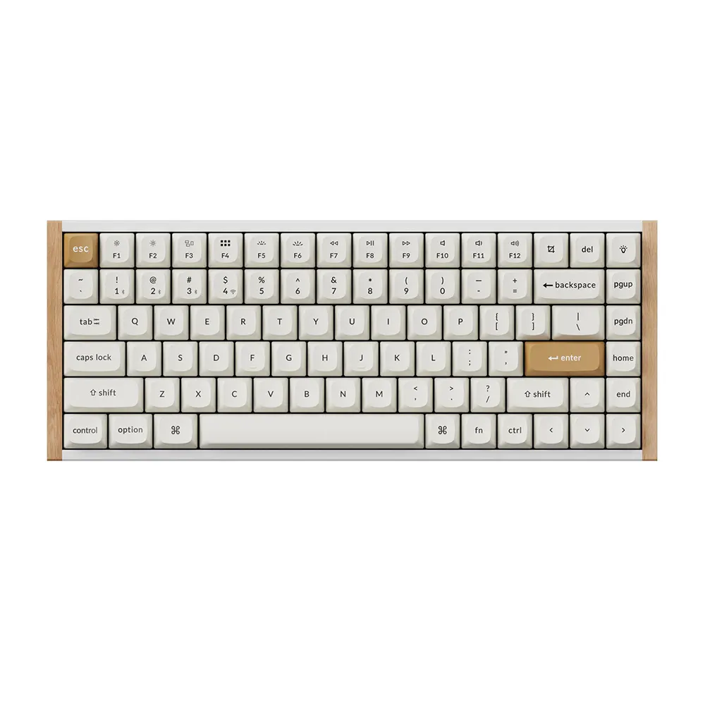 Keychron K2 HE Special Edition White QMK/VIA Hot-swappable Безжична геймърска механична клавиатура с Gateron Double-Rail Magnetic Nebula регулируеми суичове