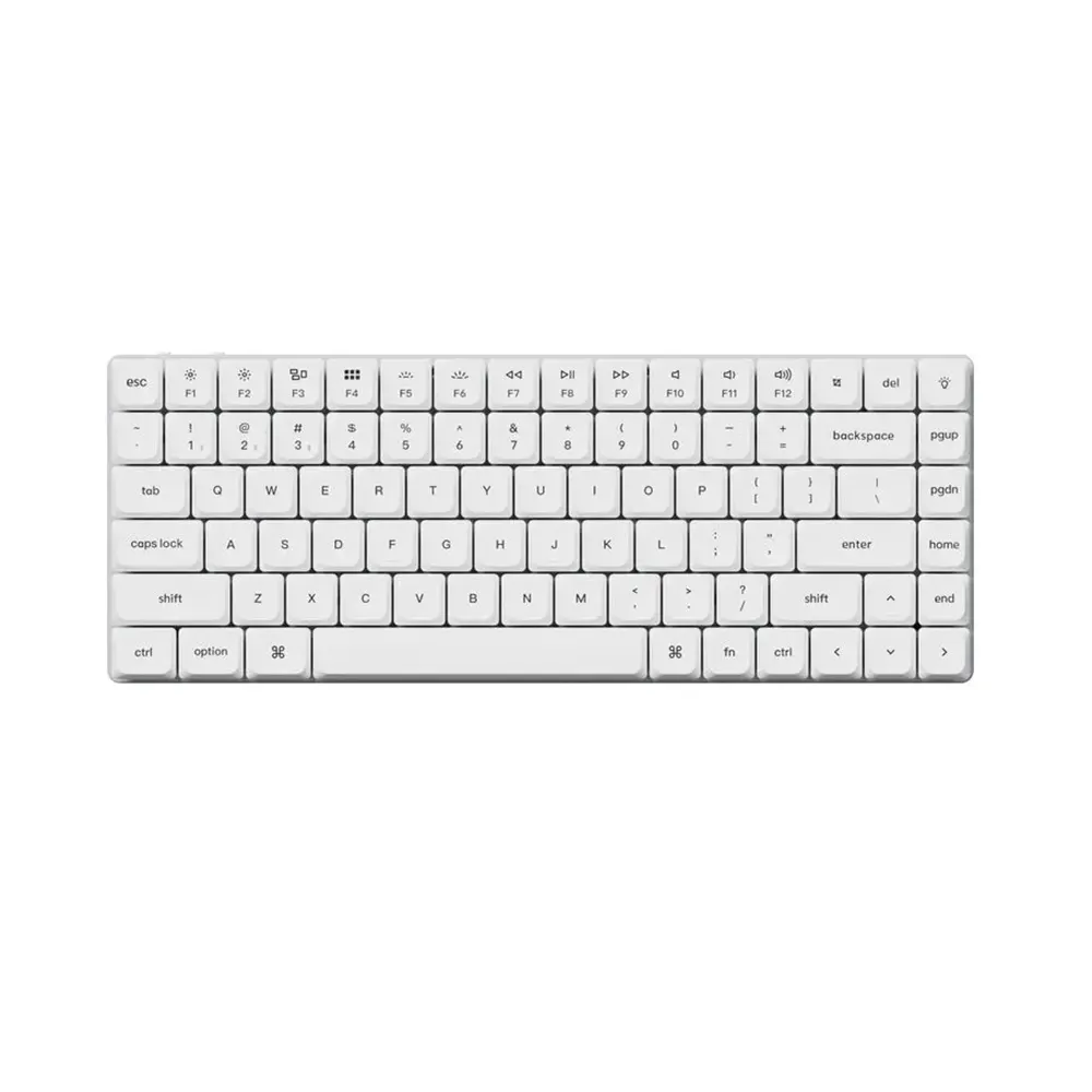 Keychron K3 Pro White QMK 75% RGB Aluminum Hot-Swappable Безжична нископрофилна геймърска механична клавиатура с Gateron Low Profile Red суичове