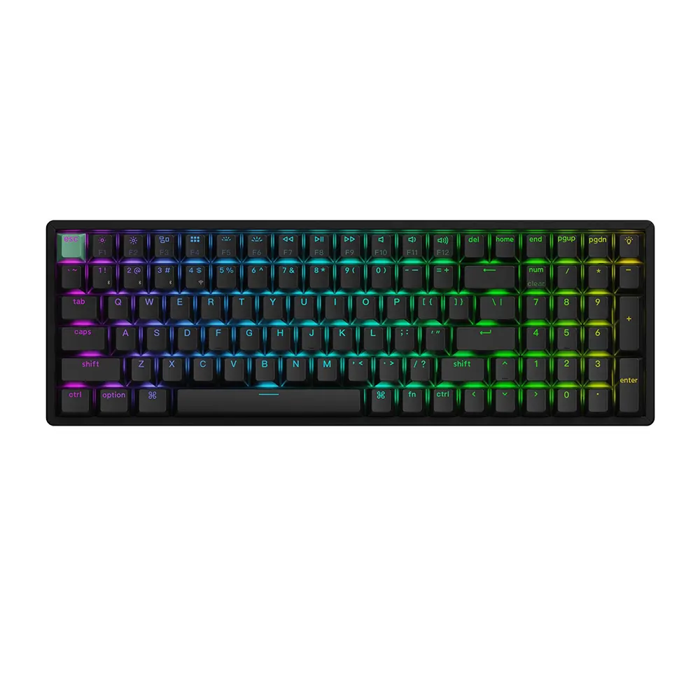 Keychron K4 HE Standard Edition Black QMK/VIA Hot-swappable Безжична геймърска механична клавиатура с Gateron Double-Rail Magnetic Nebula регулируеми суичове