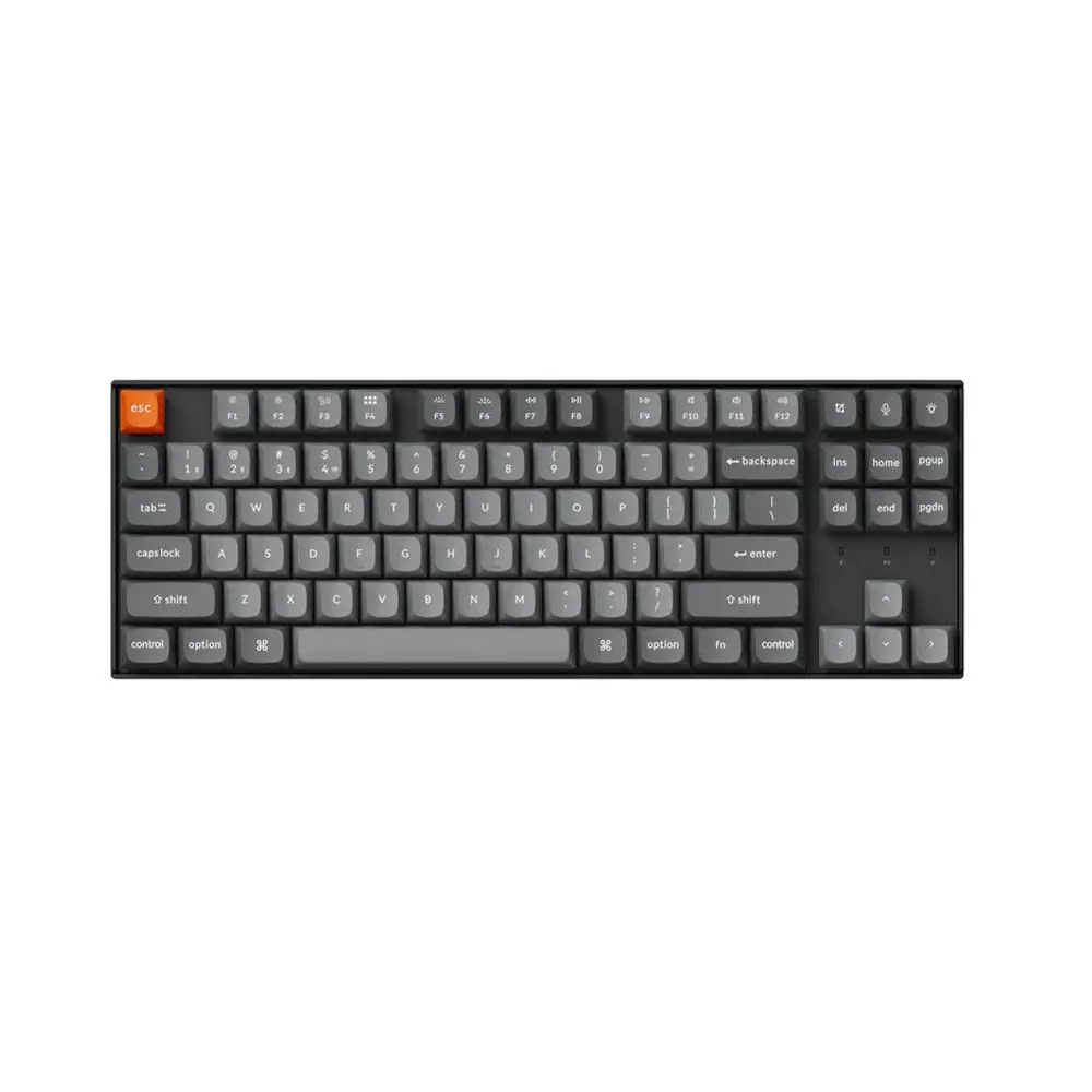 Keychron K8 Max TKL QMKVIA Hot-Swappable RGB Безжична геймърска механична клавиатура с Keychron Super Red суичове