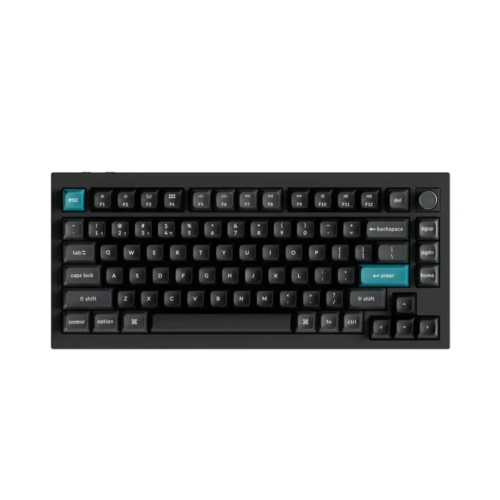 Keychron Q1 Ultra 8K Black Безжична геймърска механична клавиатура с Keychron Silk POM Banana суичове