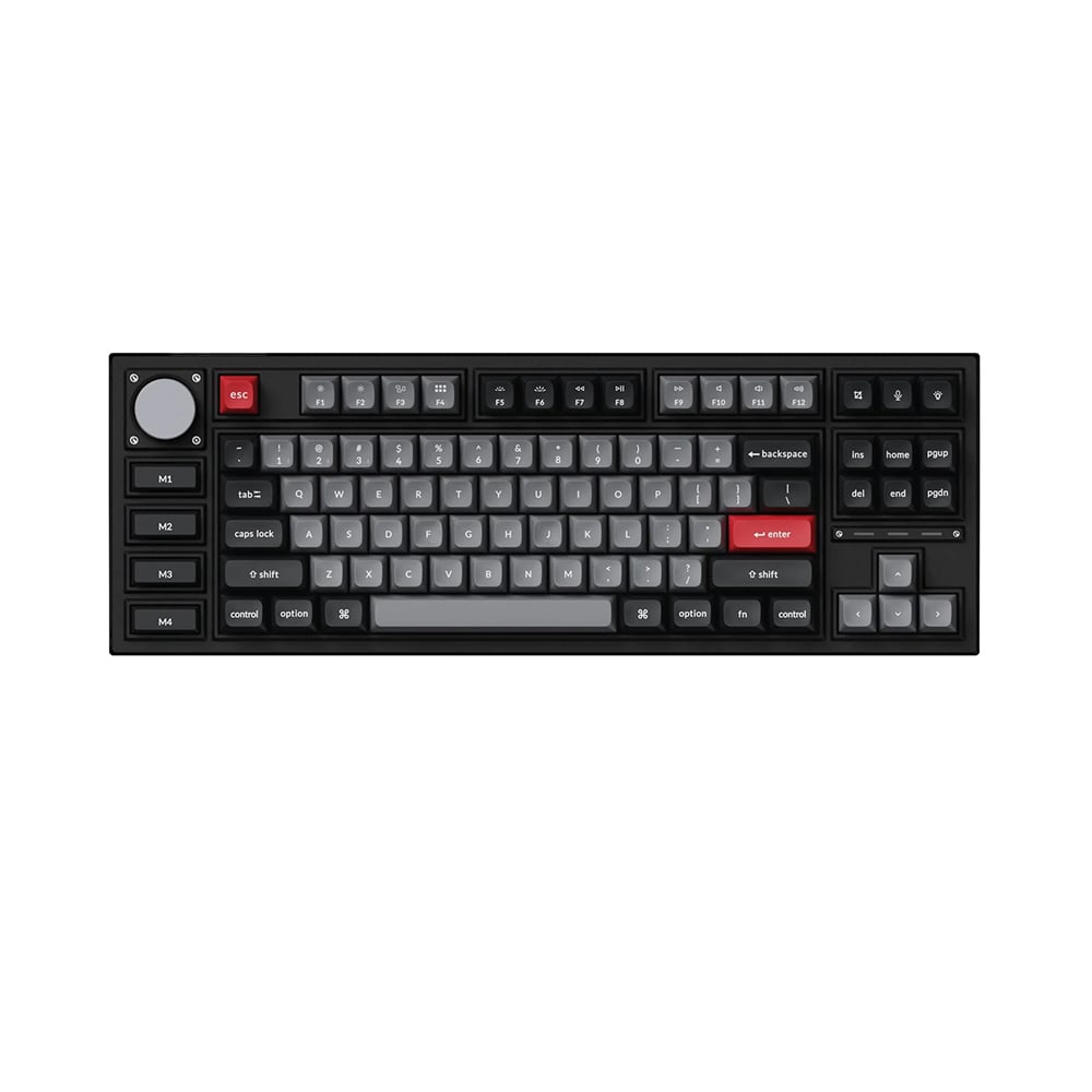 Keychron Q3 Pro SE Carbon Black QMK TKL RGB Безжична геймърска механична клавиатура с Keychron K Pro Red суичове