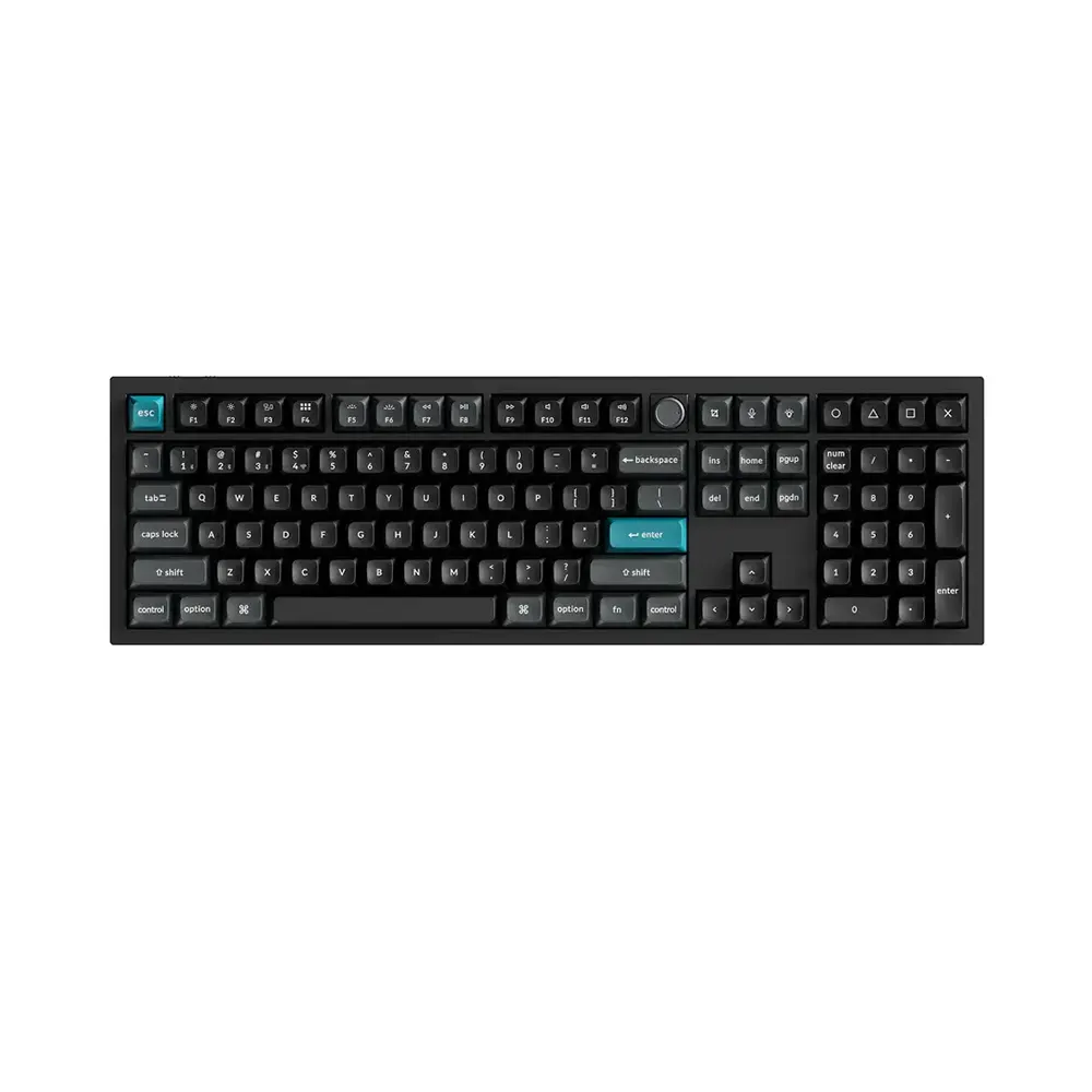 Keychron Q6 Ultra 8K Black Безжична геймърска механична клавиатура с Keychron Silk POM Brown суичове