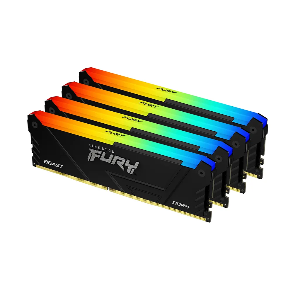 Kingston FURY Beast Black RGB 64GB (4x16) DDR4 3200 CL16 Рам памет