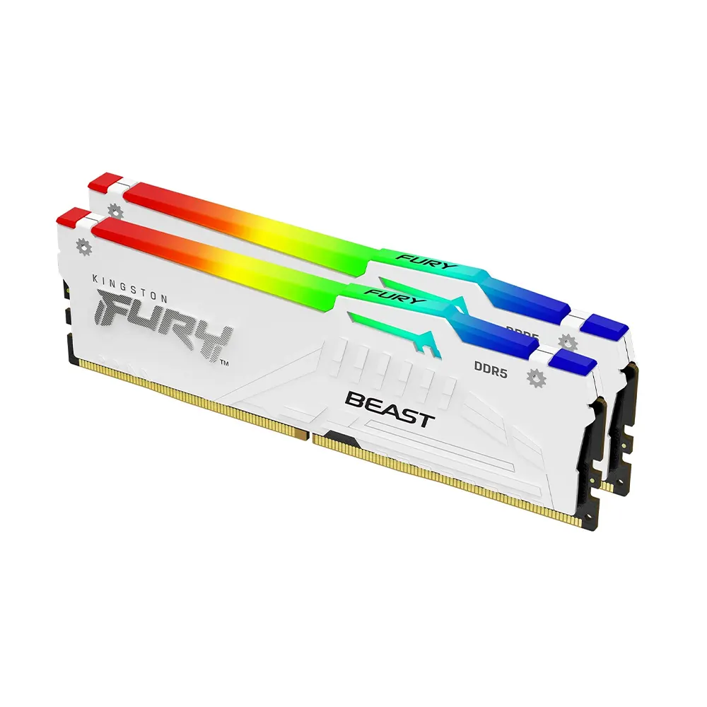 Kingston FURY Beast White RGB 32 GB (2x16) DDR5 6000 CL36 Рам памет