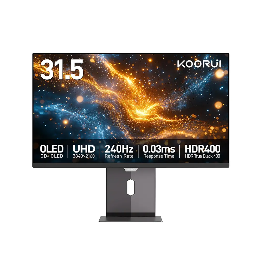 KOORUI S3241XO 31.5" QD-OLED, 240Hz, 0.03ms, 4K UHD (3840 x 2160), AMD FreeSync Premium, VESA DisplayHDR True Black 400 Геймърски монитор