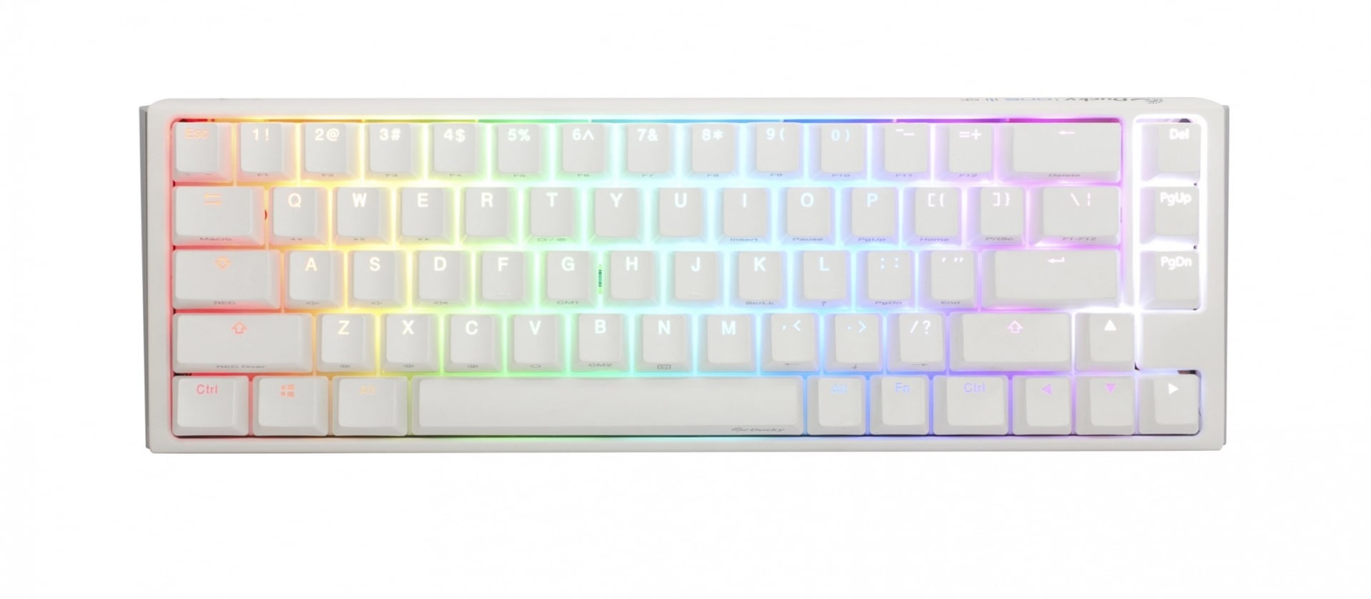 Ducky One 3 SF Pure White 65% Hot-Swappable RGB Геймърска механична клавиатура с Cherry MX Black суичове
