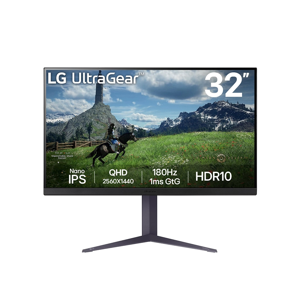 LG UltraGear 32GS85Q-B 31.5", IPS, 180Hz, 1ms, QHD (2560 x 1440), AMD FreeSync, HDR 10 Геймърски монитор