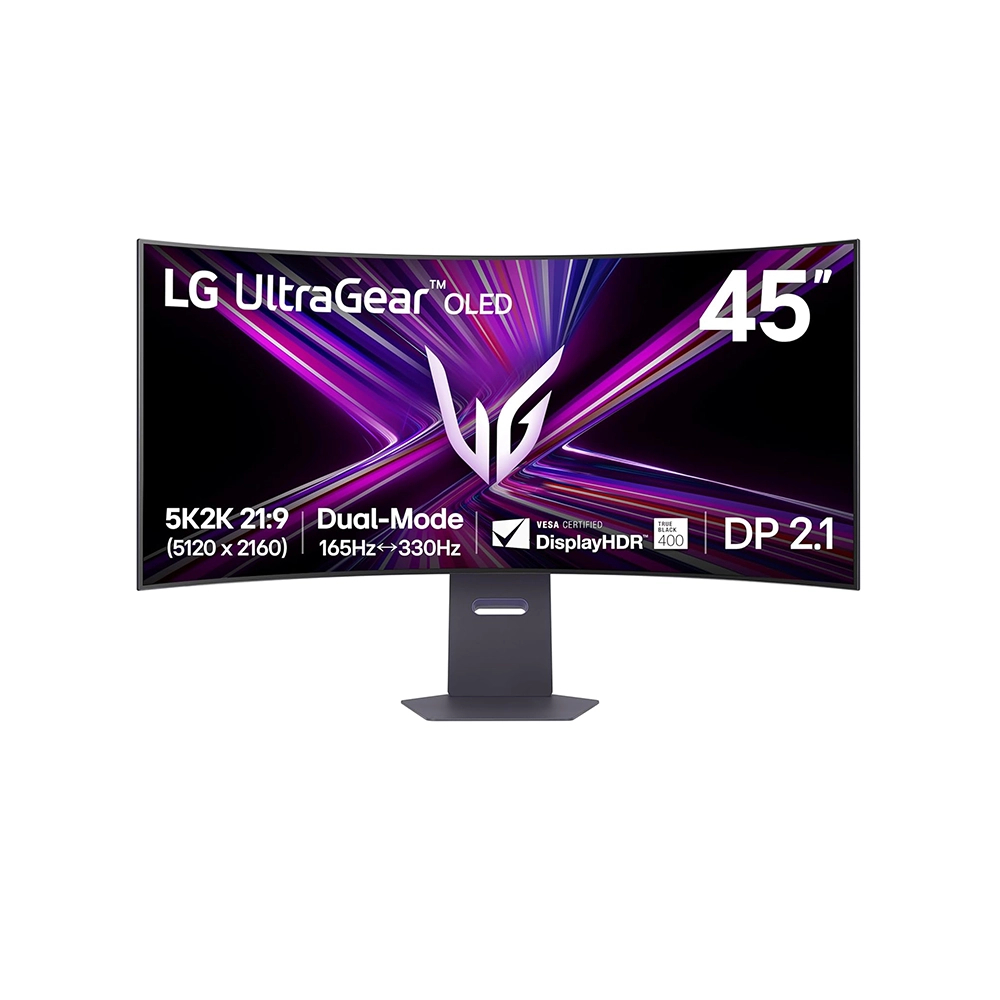 LG UltraGear 45GX950A-B 44.5" OLED, 330Hz / 165Hz, 0.03ms, 21:9 5K2K WUHD (5120 x 2160), AMD FreeSync Premium Pro, VESA DisplayHDR True Black 400. 800R Извит геймърски монитор