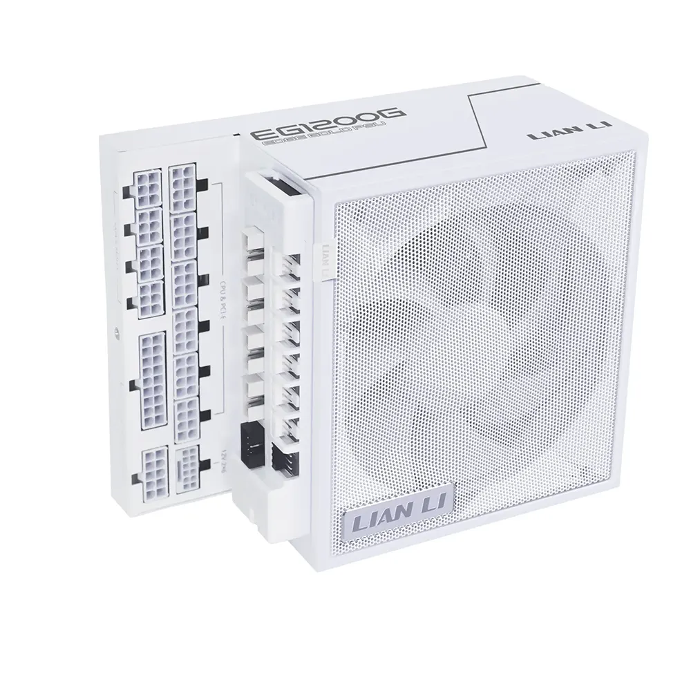 Lian Li EDGE Gold 1200W White, 80 Plus Gold, Модулно, PCIe Gen 5.1, ATX 3.1 Захранване за компютър