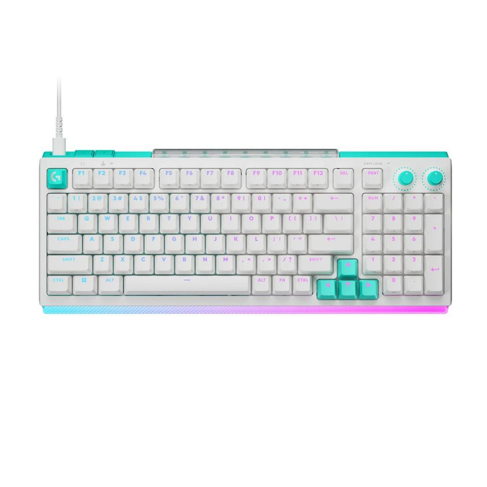 Logitech G512 X 98 White 98% 8K Геймърска TMR аналогово-механична клавиатура с Kailh Tactile суичове