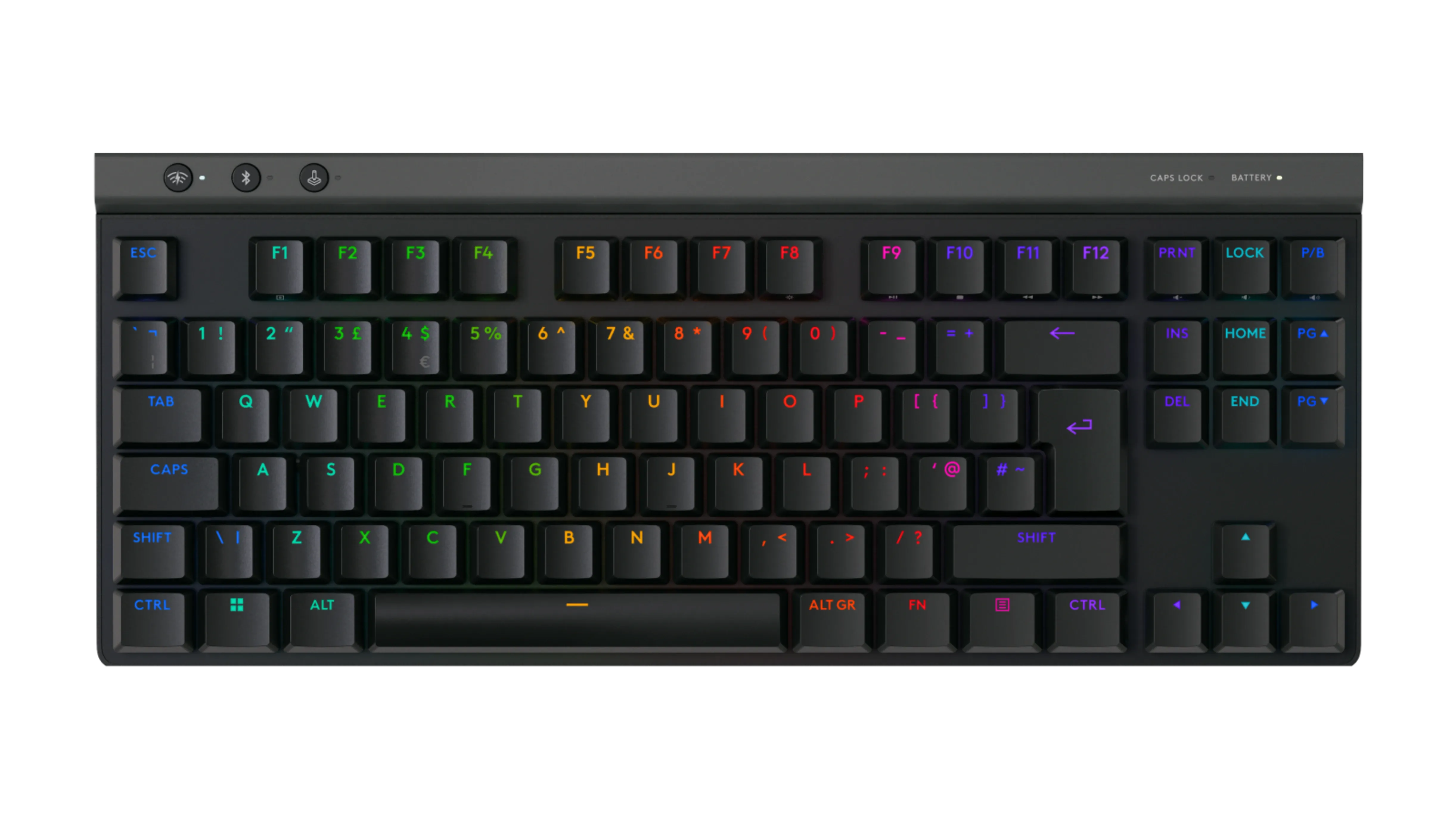 Logitech G515 LIGHTSPEED TKL RGB Black BGR Безжична геймърска механична клавиатура с Low Profile GL Tactile суичове
