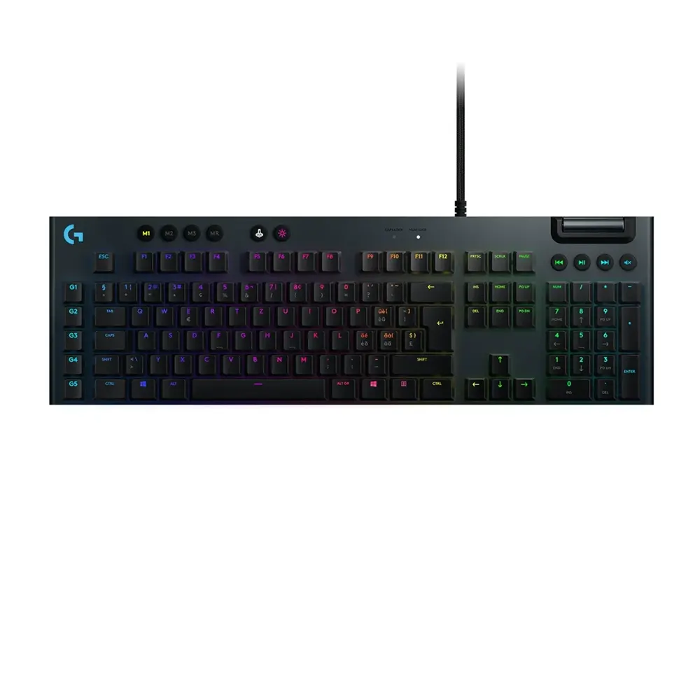 Logitech G815 Lightsync RGB UK Layout Механична геймърска клавиатура с GL Clicky суичове